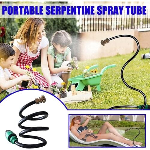 Garden Spray Portable Mist fan ring 4/5/6 spray nozzles water mist fog sprayer cooling system tube Outdoor Patio cooling