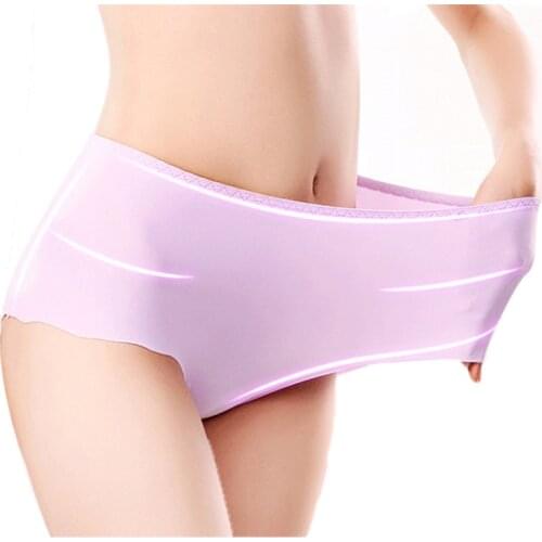 100KG Girls Panties Ice Silk Lingerie Elastic Briefs Underpant трусы Female Special For You Breathable Underwear трусы женские