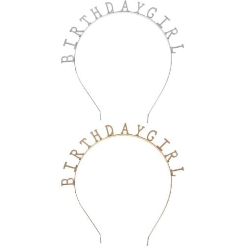 1 PC Fashion Korean Women Girls Hairband Happy BIRTHDAY Hairband Tiara Headwear Ornament Hair Accessories