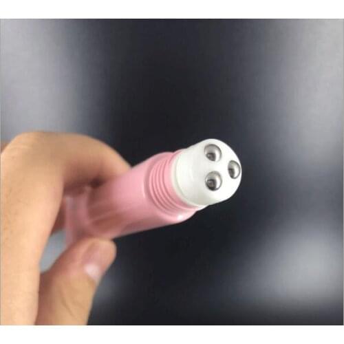 1pcs 3-beads Eye Cream Roll on Bottles, 120ML Cosmetics Ball Bottle, Essence Oil Bottles, Pink Plastic roll-on bottle