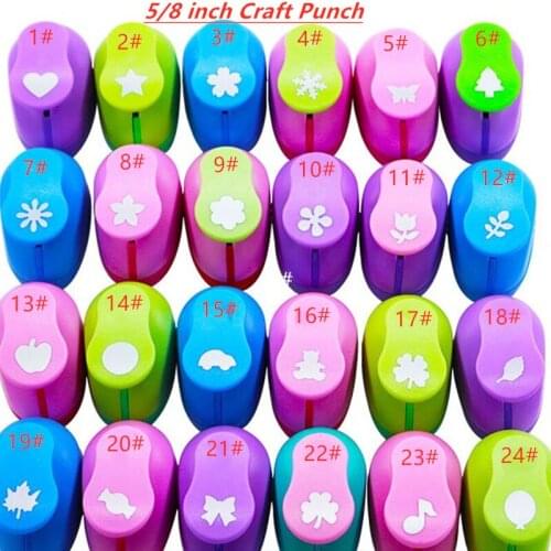 5/8 inch Kid Child Printing Paper Hand Shaper Scrapbook Tags Cards Craft Punch Cutter Tool Paper Hole Puncher For DIY Gift 1PC