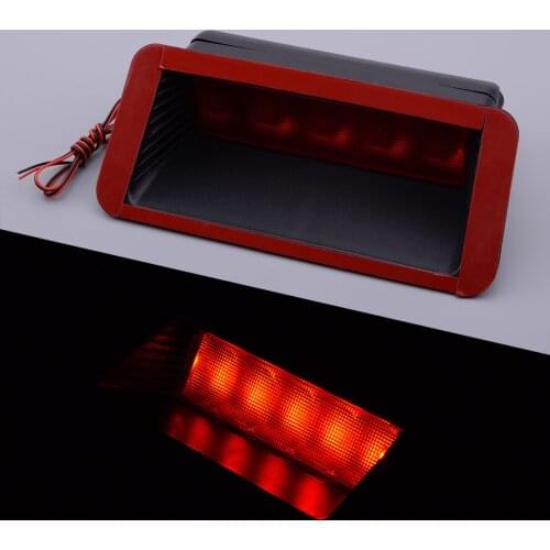 100% new Car 5 LED Warning Rear High Mount Lever 3RD Brake Stop Tail Light Lamp Universal