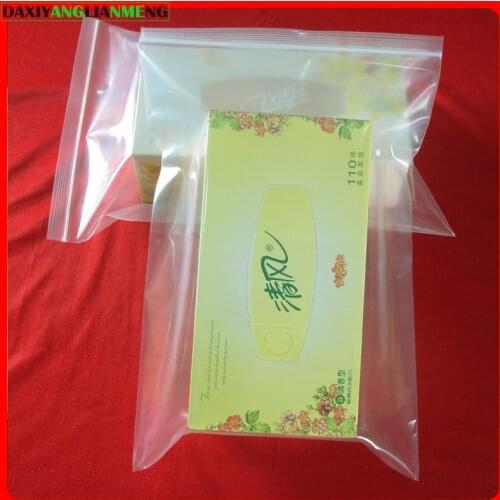 20pcs/lot 24x35cm thickness 0.2mm PE zipper plastic transparent bag , zipper plastic bag , clear zipper packaging Package bags
