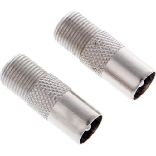 5 Pcs RF Coax Straight Connector F Female to RF Male TV Antenna Adapter MOLC