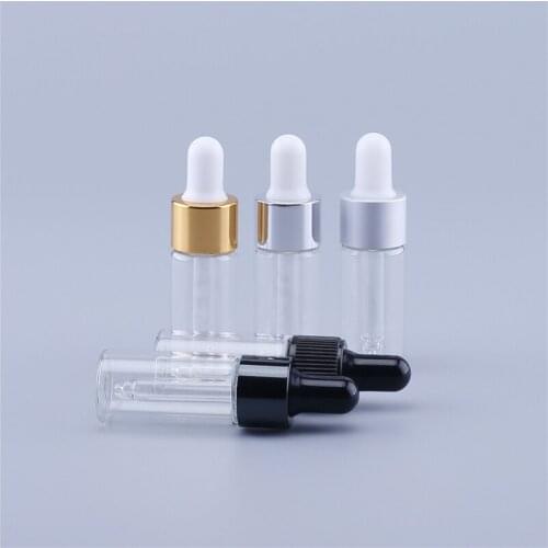 50pcs 10ML Reagent Eye Dropper transparent Glass Aromatherapy Liquid Pipette Bottle Refillable Bottles