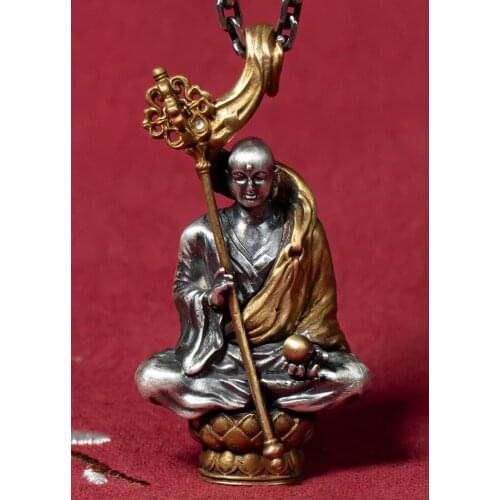 999 Sterling Silver Buddha handmade amulet Pendant charm jewelry men women jewelry gift A5836