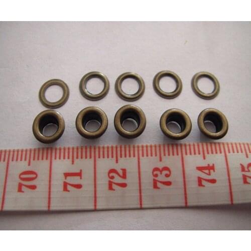 Free shipping inner size 4mm brass corn garment eyelet plating antique brass color clavus for apparel 1000set