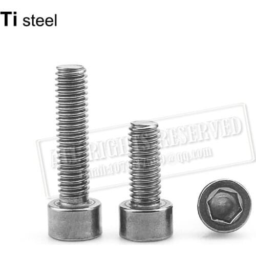 M2.5 bolt 20mm titanium hexagon boltti bolts titanium steel screw rod hexagon flange bolts 5pcs