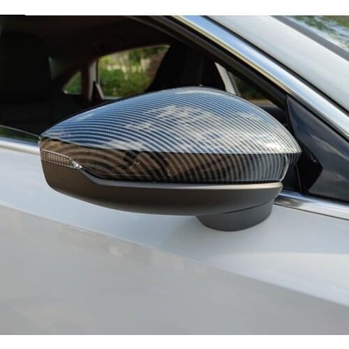 For Audi A3 8Y 2020 2021 2022 Exterior ABS Car Rearview Mirror Cover Side Wing Protect Frame Covers Carbon Fiber Style Trim