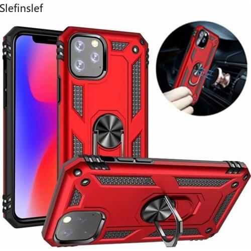 For iphone 11 Pro Max 7 8 6 6S Plus Case Luxury Armor Magentic Ring Silicone Phone Case for iphone X XR XS Max Back Cover Coque