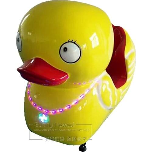 Guangzhou China Factory Low Price Indoor Coin Operated Amusement Arcade Game Swing Machine Yellow Duck Fiberglass Kiddie Rides