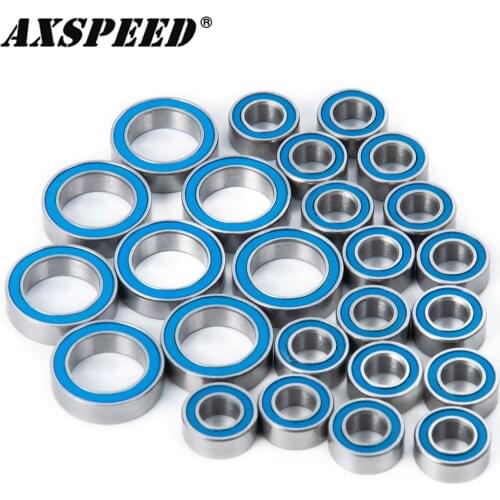 AXSPEED 25PCS Bearings Kit 10x15x4mm 5x10x4mm for Redcat Gen7 Pro Sport Everest 10 RC Crawler Blue Bearing Parts