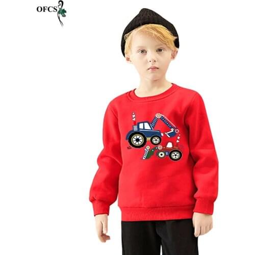 Selling Winter Boys And Girls Warm Sweater Kids Western Style Cartoon Full Fleece Bottoming Sweatshirts Childrens Clothing 2-8T