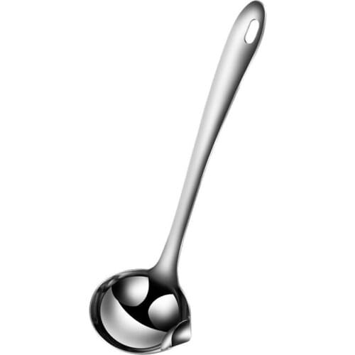 Long Handle Oil Soup Separate Spoon Home Strainer Cooking Colander Kitchen Scoop Stainless Steel Ladle Dinner Tableware