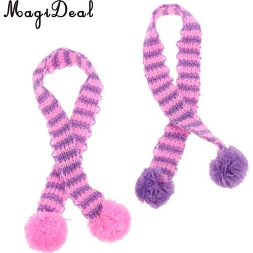 Lovely Soft Wool Winter Costume Accessories Knitted Hand-woven Long Scarf For Fashion Doll Kid Gifts