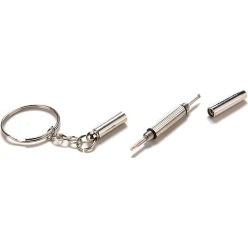 Multifunction 3 In 1 Mini Keychain Ruled Four Glasses Screwdriver Small Tool Combination Mobile Phone Repair Manual