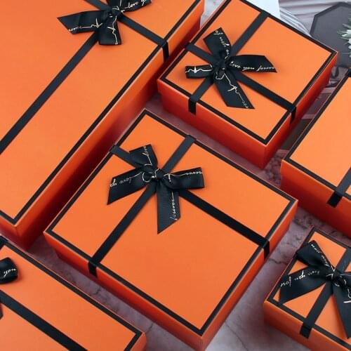 AVEBIEN new Orange Halloween gift box perfume cosmetics wallet gift packaging box Wedding birthday party gift bag paper коробка