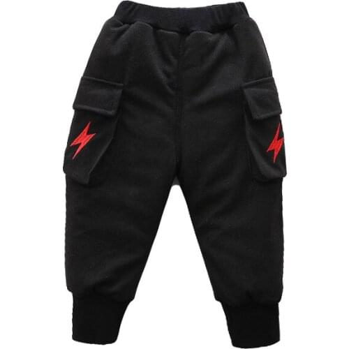 New Autumn Winter Baby Boy Girls Casual Clothes Infants Plus Velvet Thicken Clothing Children Cotton Pants Kids Cartoon Trousers