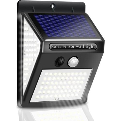 New 150led Solar Wall Light Auto Induction Super Bright Wall Light Indoor And Outdoor Household Three-sided Led Street Light