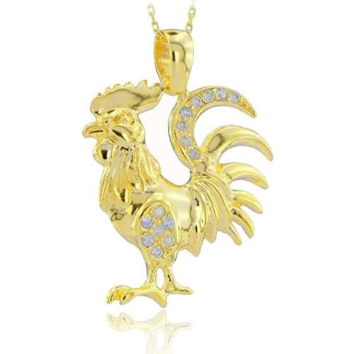 Rooster Neckalce 925 Sterling Silver Farm Animal Necklace