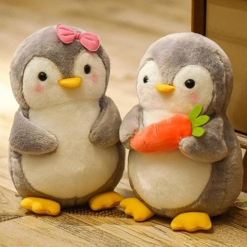 25cm Cartoon Penguin with Fruit Vegetable Plush Stuffed Toy Kids Gift Soft Doll for Kids Baby Lovely Girls Birthday Gift