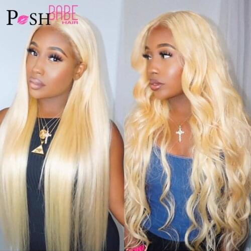 13x4 13x6 Body Wave Lace Front Human Hair Wigs 613 Long Straight Lace Frontal Wig Pre Plucked With Baby Hair Remy Peruvian Hair