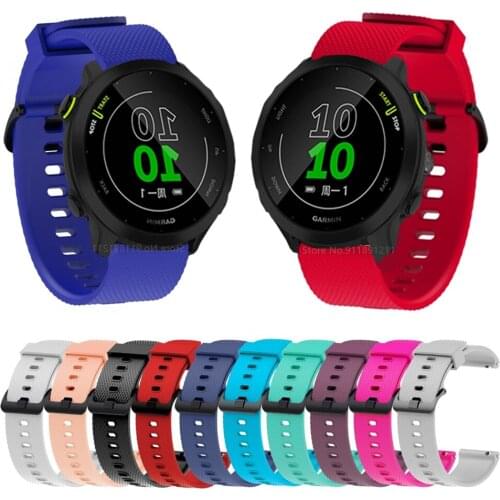 20mm Strap For Garmin Forerunner 158 245 245M 645 Venu SQ Vivoactive 3 Silicone Soft Wristband Bracelet Sport Smart Watch Band
