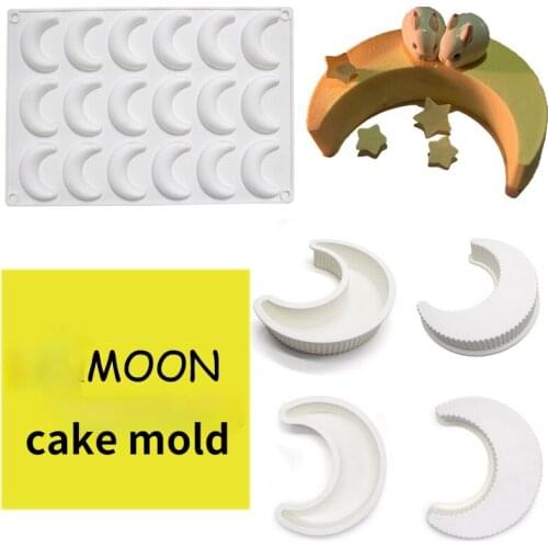 Mid-Autumn Festival 18 Holes Moon Mousse Silicone Cake Mold for Cake Decoration Tool Moule Silicon Baking Mold