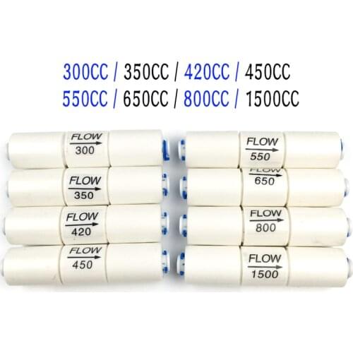 300CC 450CC 800CC 1500CC RO Water System Waste Water Flow Regulater Restrictor 1/4" OD Hose Reverse Osmosis Quick Pipe Fittiing