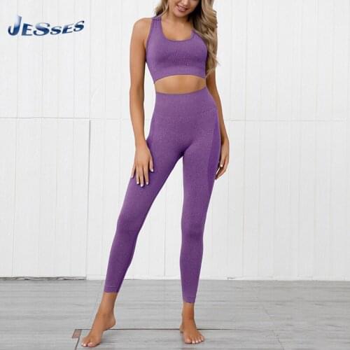 Sport Seamless Female Set Sport Two Piece Crop Top Legging+Pant Summer Workout Outfit Gym Fitness 2pcs Suit Yoga Sports Wear Set