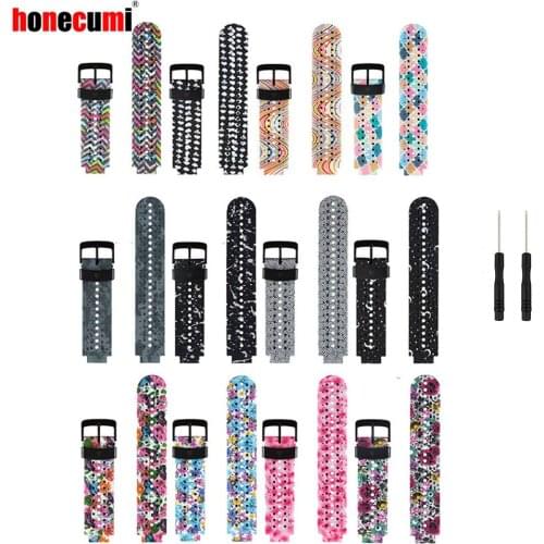 Honecumi Sport Silicone Band For Garmin Forerunner 220/230/235/620/630/735 Smart Watch Strap Tracker Band Replacement with Tool