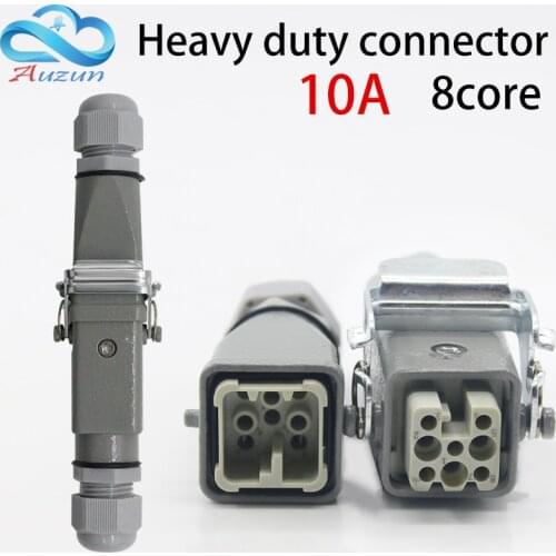 Heavy-duty connector 8(7 + 1) 16A 500V HA-004-6 is Connect the cold pressure heat channel flow