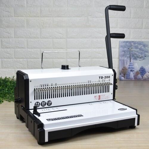 Heavy Iron Ring Binding Machine TD-200 Desk Calendar Wall Calendar Punching Machine Thick Double Coil Punching Binding Machine
