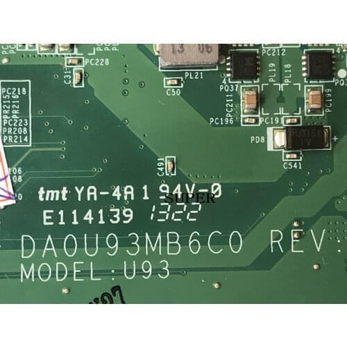 STOCK DA0U93MB6D2 /DA0U93MB6C0 For HP Pavilion 14-N PLACA BASE WITH CPU A4-5000
