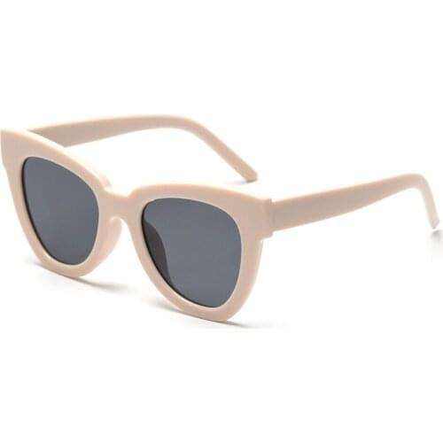 Veshion Female Big Frame Sunglasses Women Retro Beige Black Gifts Ladies Sun Glasses Cat Eye Spring Summer 2021 Uv400