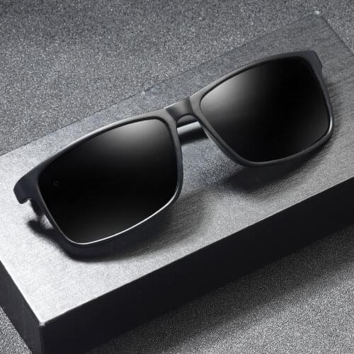 Vintage Rectangle Polarized Sunglasses Men Photochromic Night Vision Polar Sunglass For Driving Square UV400 Anti-glare Glasses