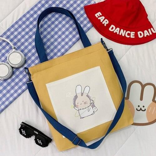 Womens Bag 2021 Messenger Shopper Crossbody Bolsas Trend Canvas Printing Korean Female Handbags Shoulder Tote Bags For Women