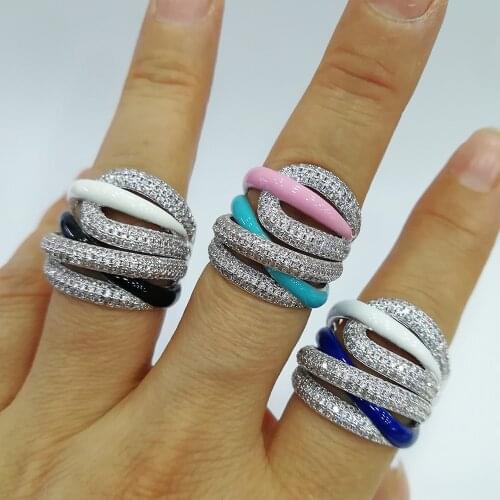 Bride Talk Famous Jewelry Brand Women Ring For Wedding Engagement Cubic Zirconia Dubai Bridal Rings High Quality Gift