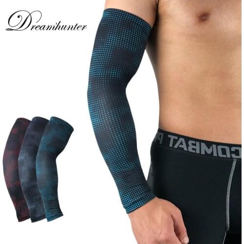 1 PCS Printed Sports Running Arm Sleeves Protector Basketball Compression Arm Wamers Braces Cover For Sun Protection