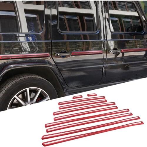 For Mercedes Benz G Class 2019-2020 ABS Car Side Door Body Molding Strips Cover Trim Exterior Car Accessories 10 Pcs