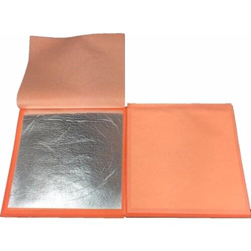 25sheets per booklet, Patent transfer silver leaf, Aluminum Foil Leaf 14*14cm, Metal leaf for gilding, free shipping