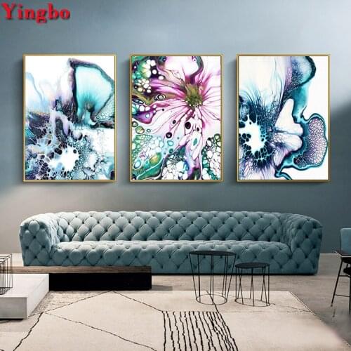 3pcs New Diamond Embroidery Cross Stitch Colorful Abstract Artwork Needlework Diy Diamond Painting mosaic decoration