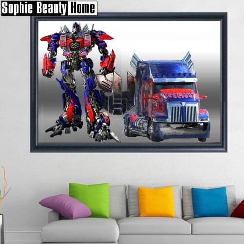 DIY Diamond Painting Accessories Autobots Optimus Prime Diamond Mosaic Cross Stitch Full Diamond Embroidery Wall Decor 195005