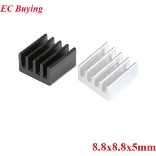 20pcs 8.8x8.8x5mm Heatsink Radiator Cooling Fin Aluminum Heat Sink A4988 8.8*8.8*5mm for Electronic Chip LED IC Transistor