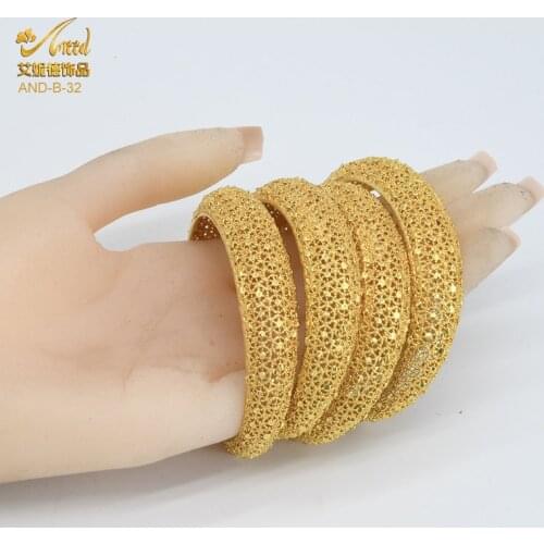 ANIID Cc Bangles With Designer Charms Bracelets Jewelry Cuff Gold Girl Luxury Dubai Pure African Turkish Wedding