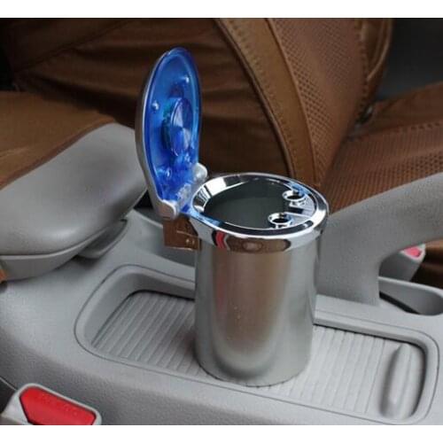 Car Ashtray Auto Travel Cigarette Ash Holder Cup Fashion Led Car Ashtray Portable Car Accessories
