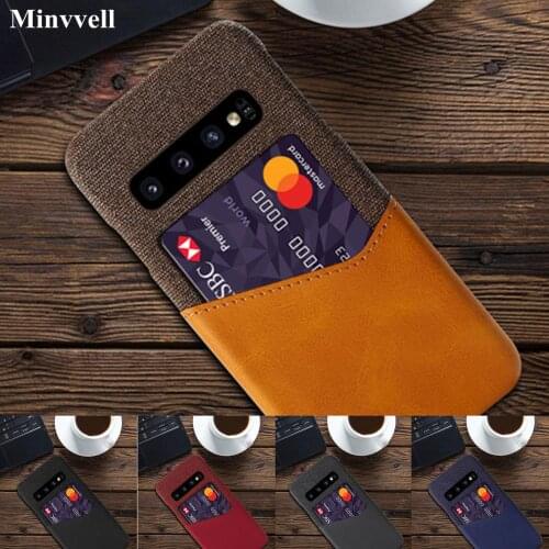 Case For Samsung Galaxy S10 Plus S9 Note 9 A6 A8 2018 A7 A9 A3 A5 A7 2017 J3 J5 J7 2016 Card Slots Cover PU Leather+PC Cases