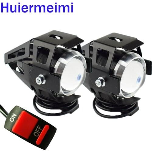 Motorcycle Headlight U5 LED Motorbike Driving Spotlight Headlamp Moto Spot Head Light Auxiliary Lamp 12V 125W 3000LMW Lighting