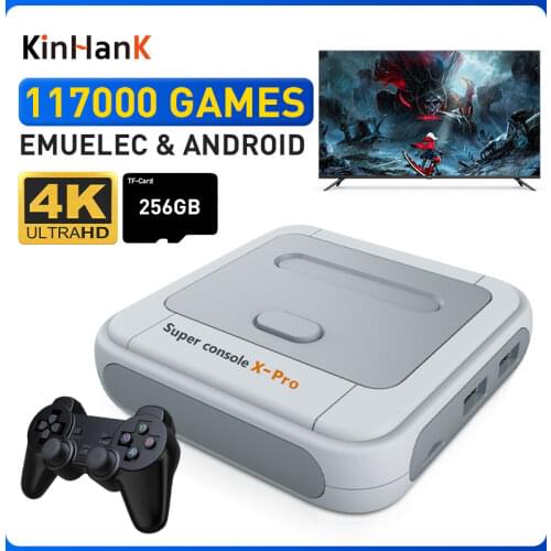 Mini Video Game Console Super Console X Pro Built-in 50000 Retro Games 4K HD Out 2.4 G Wireless Controllers For PSP/PS1/DC/N64