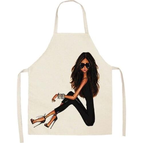Antifouling Kitchen Apron Girl Cotton Linen Sleeveless man women Chef Cooking Aprons Kitchen accessories 68*55 0033